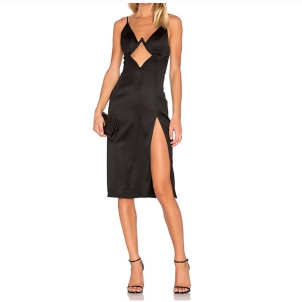 $220 Revolve cutout black dress XS